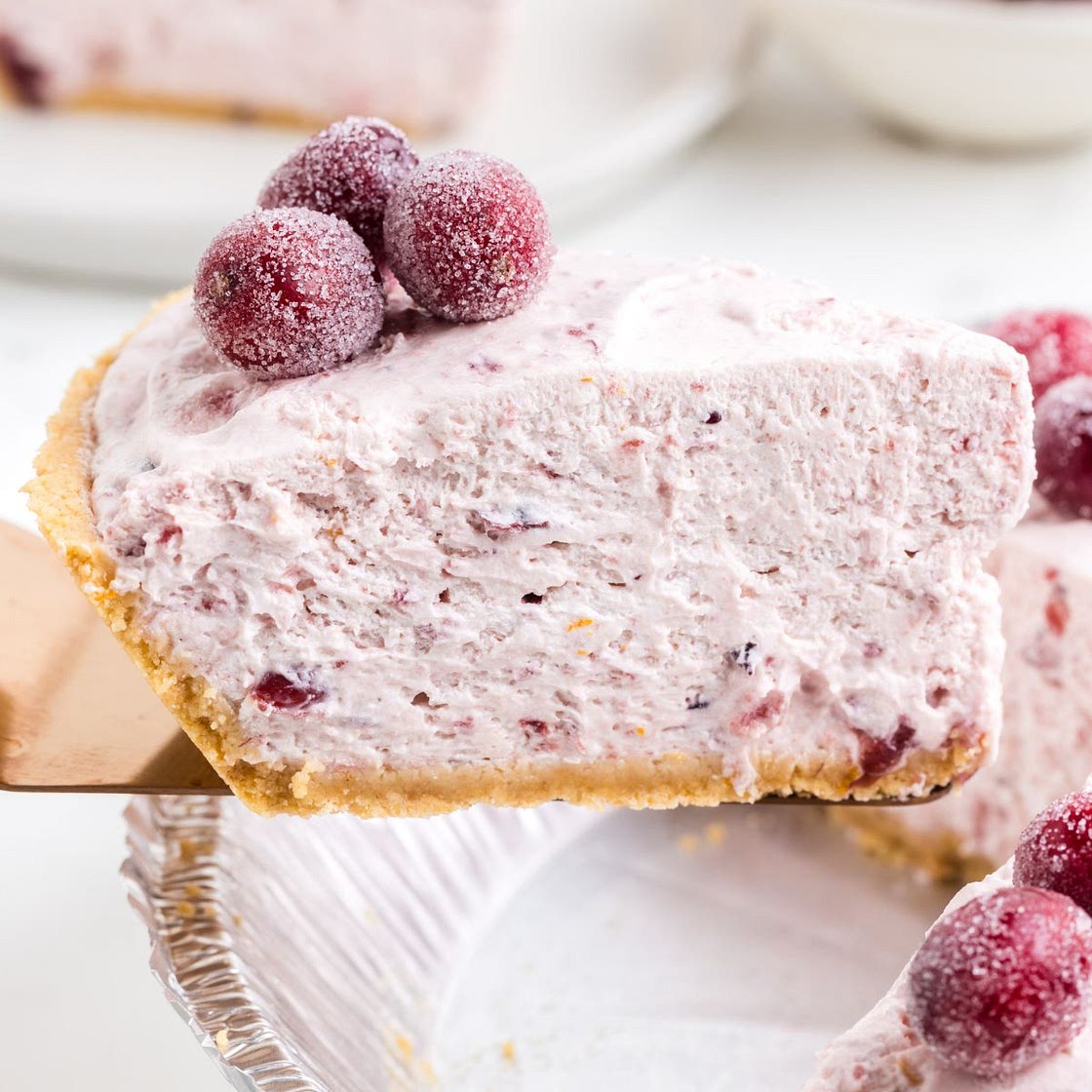No Bake Cranberry Fluff Pie