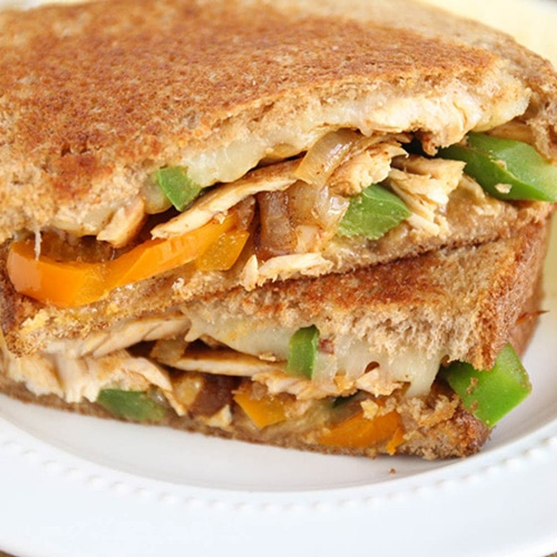 Chicken Fajita Grilled Cheese Sandwich Recipe