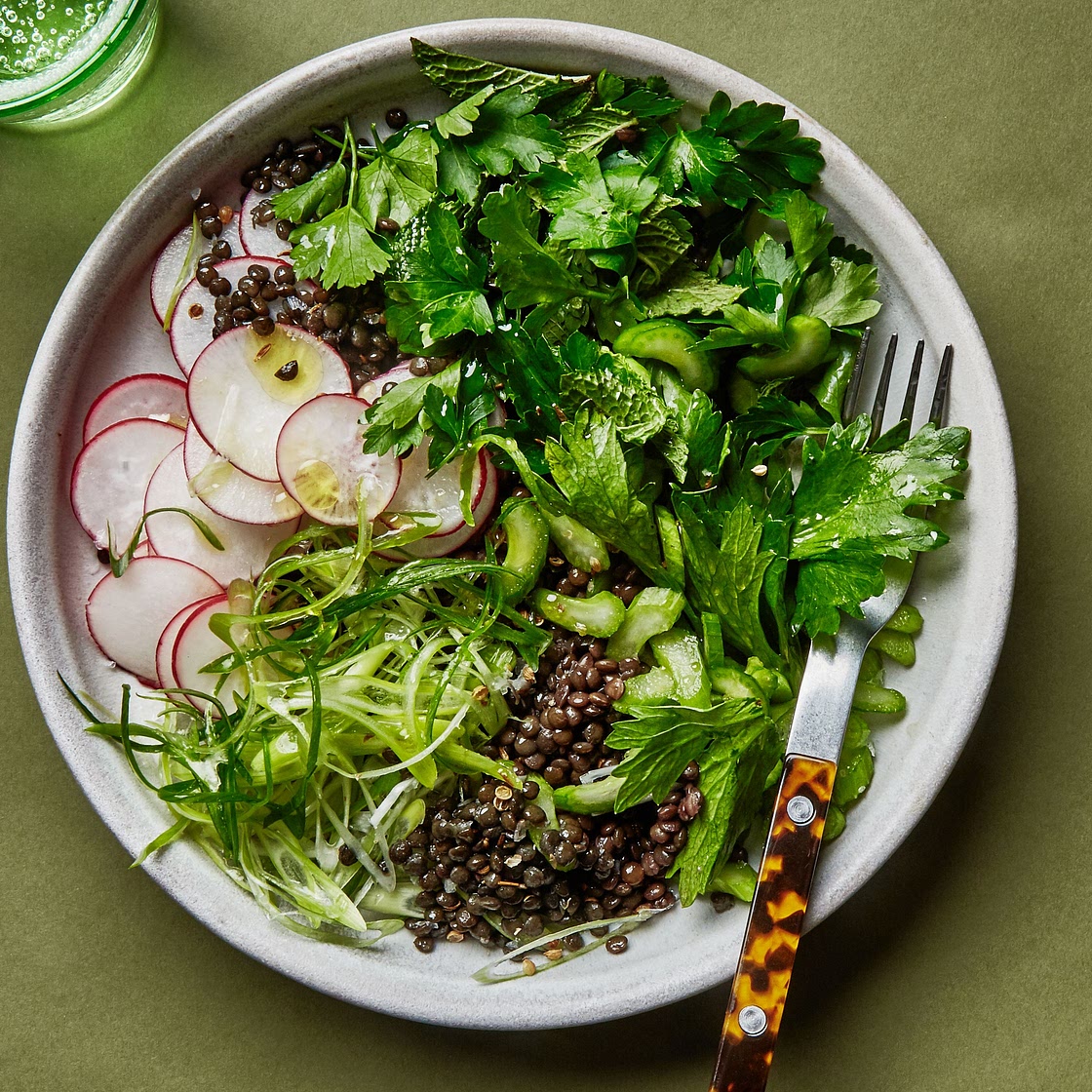 Marinated Lentils with Crunchy Vegetables