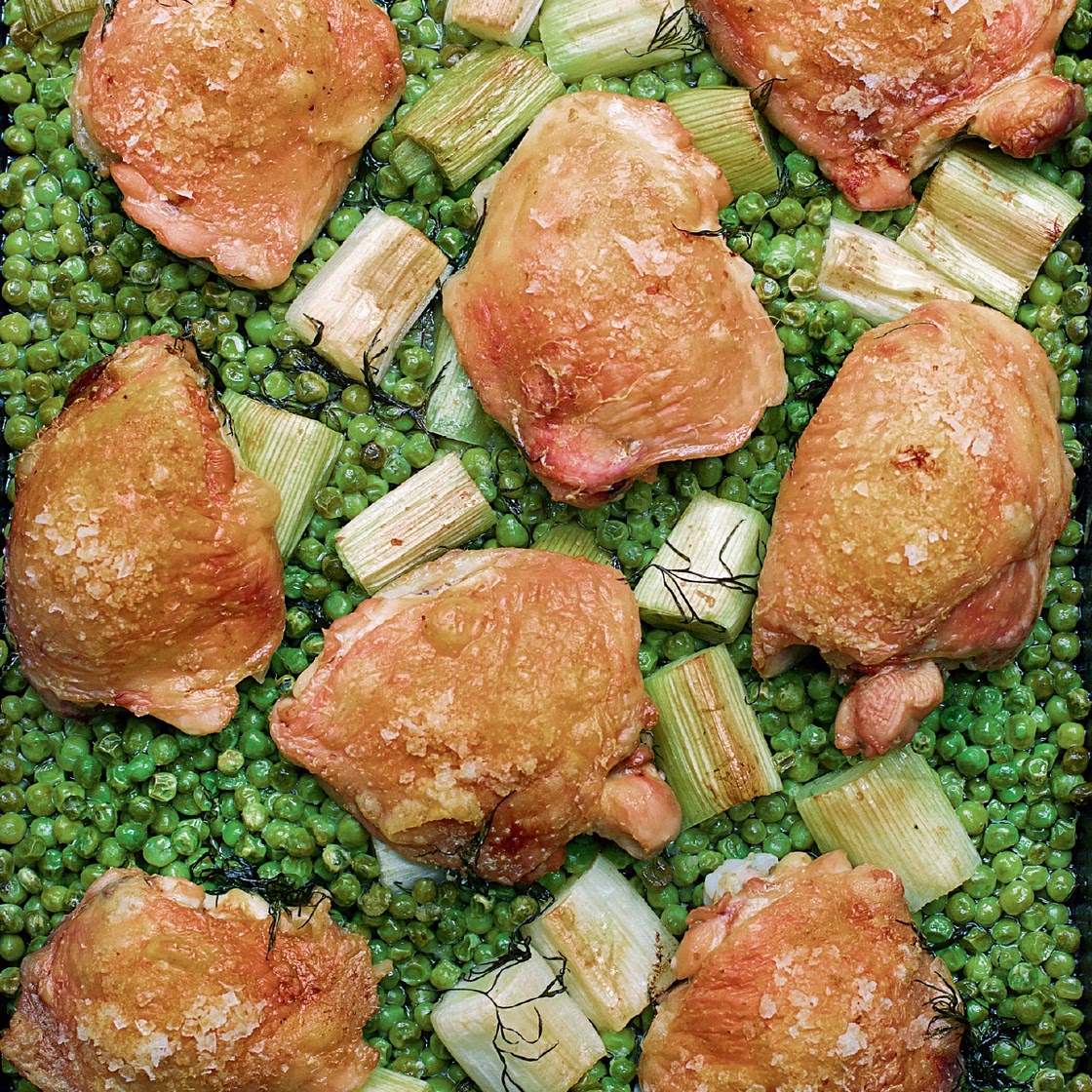 Chicken and Pea Traybake