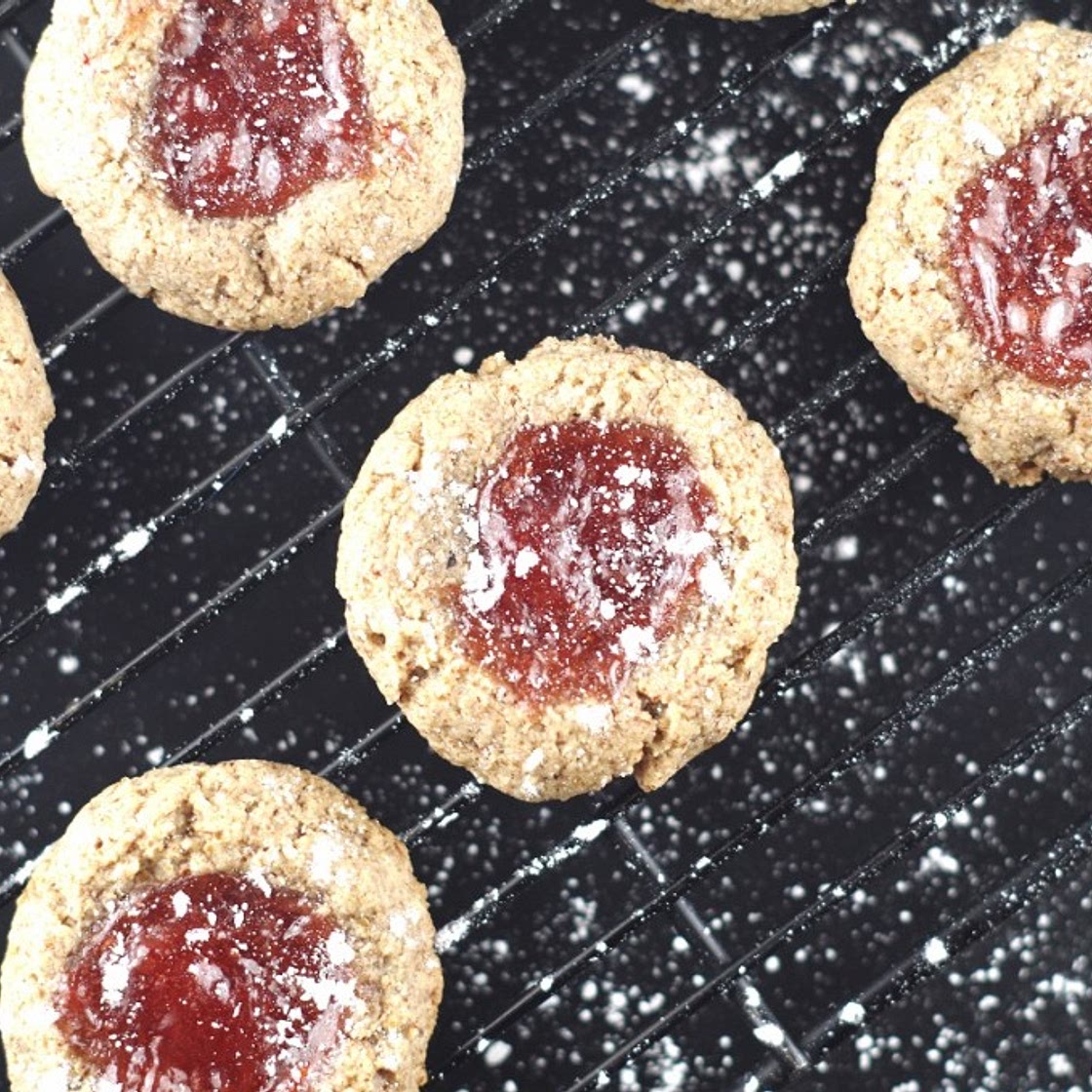 Paleo Strawberry Thumbprint Cookies