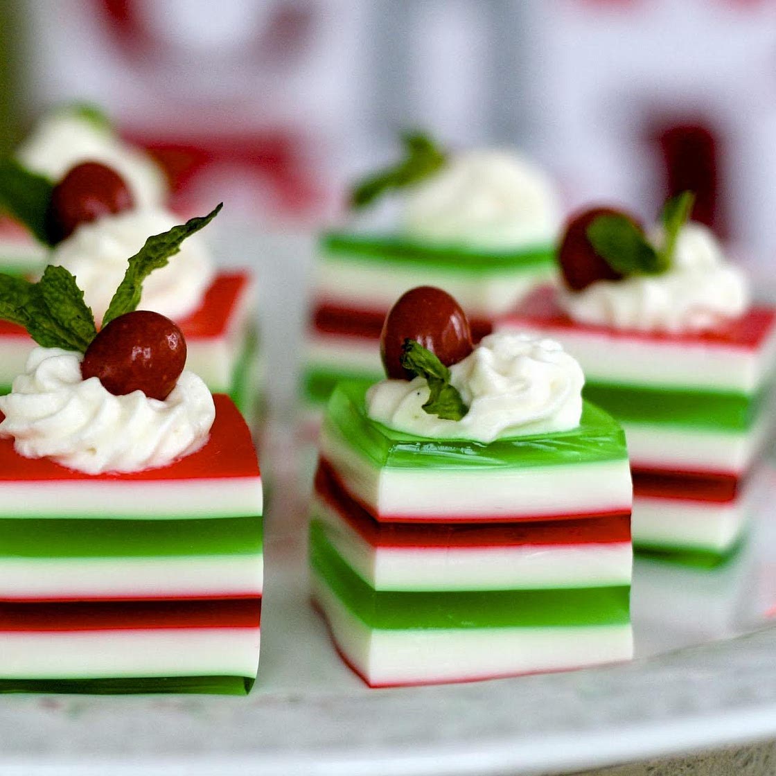 Receita de Gelatina colorida natalina