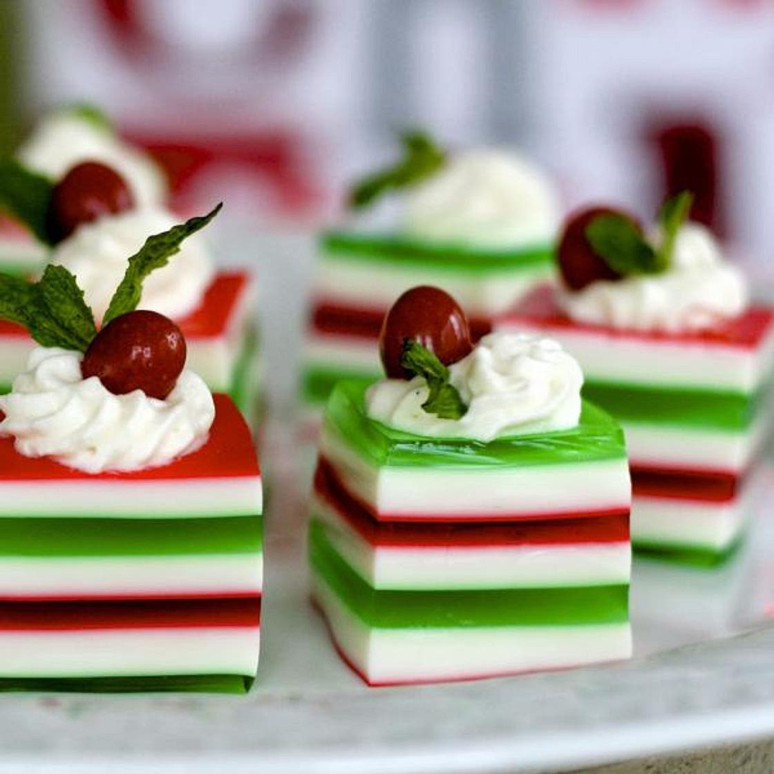 Receita de Gelatina colorida natalina