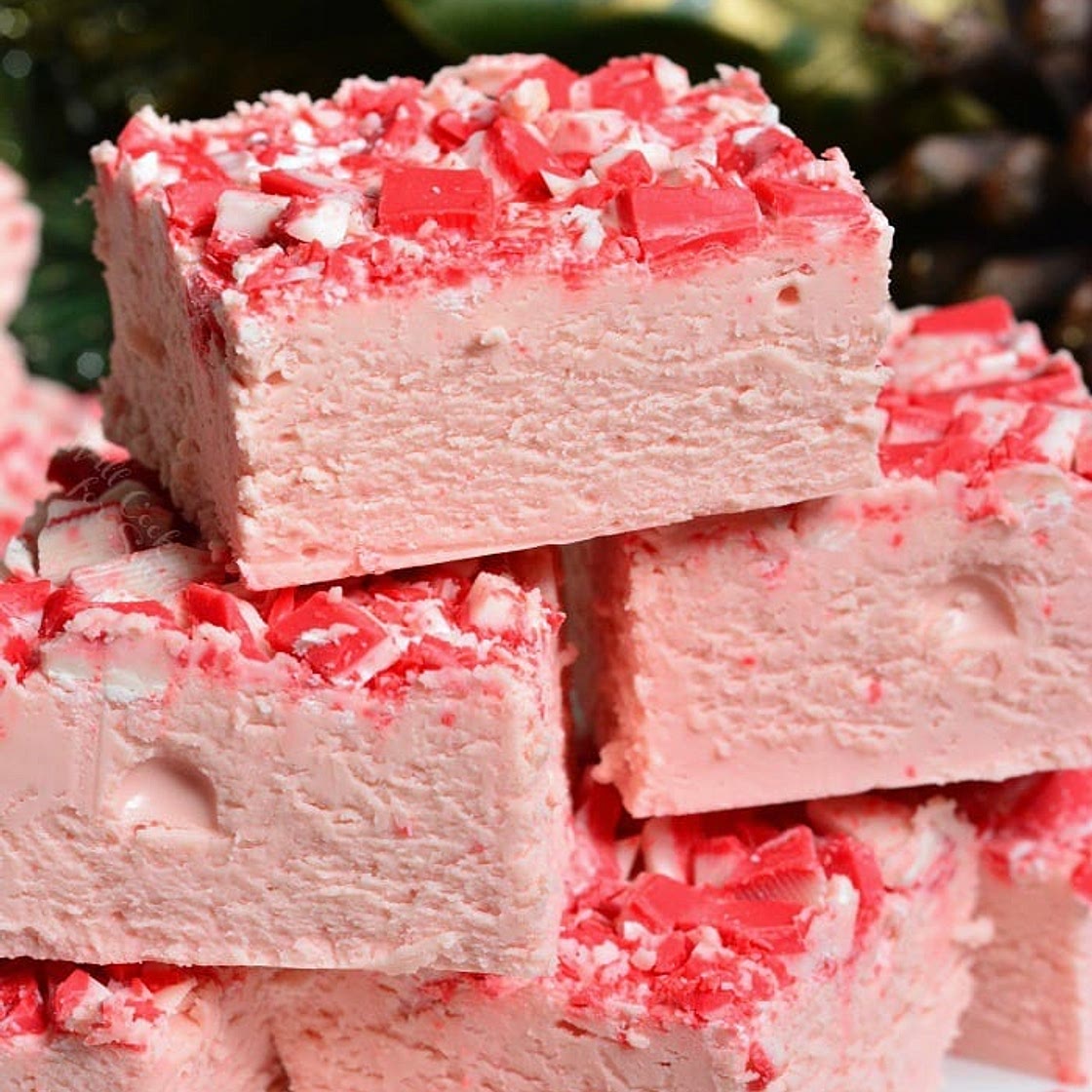 Peppermint White Chocolate Fudge