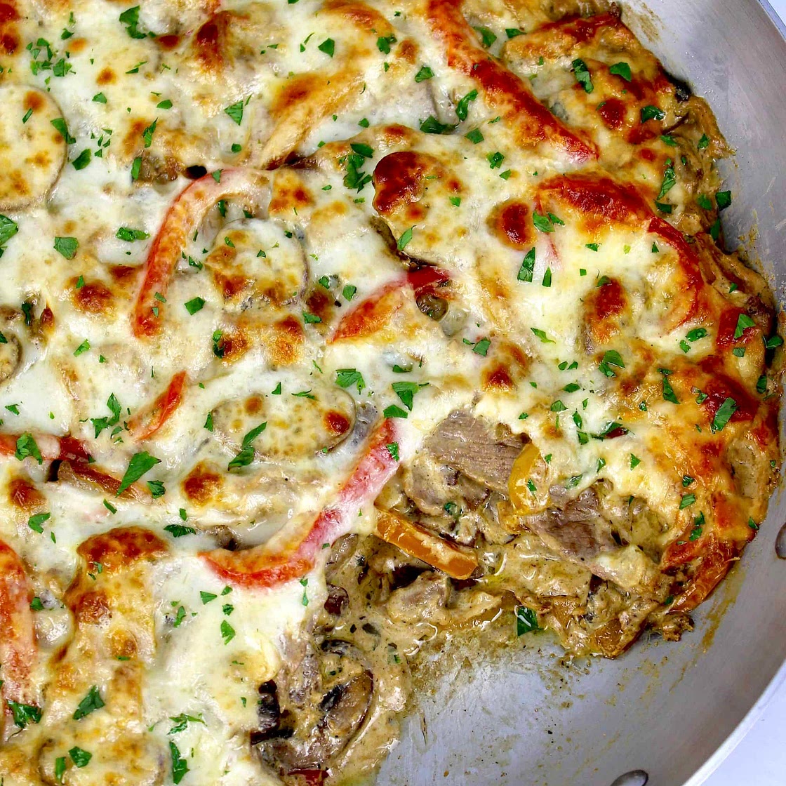 Philly Cheesesteak Casserole