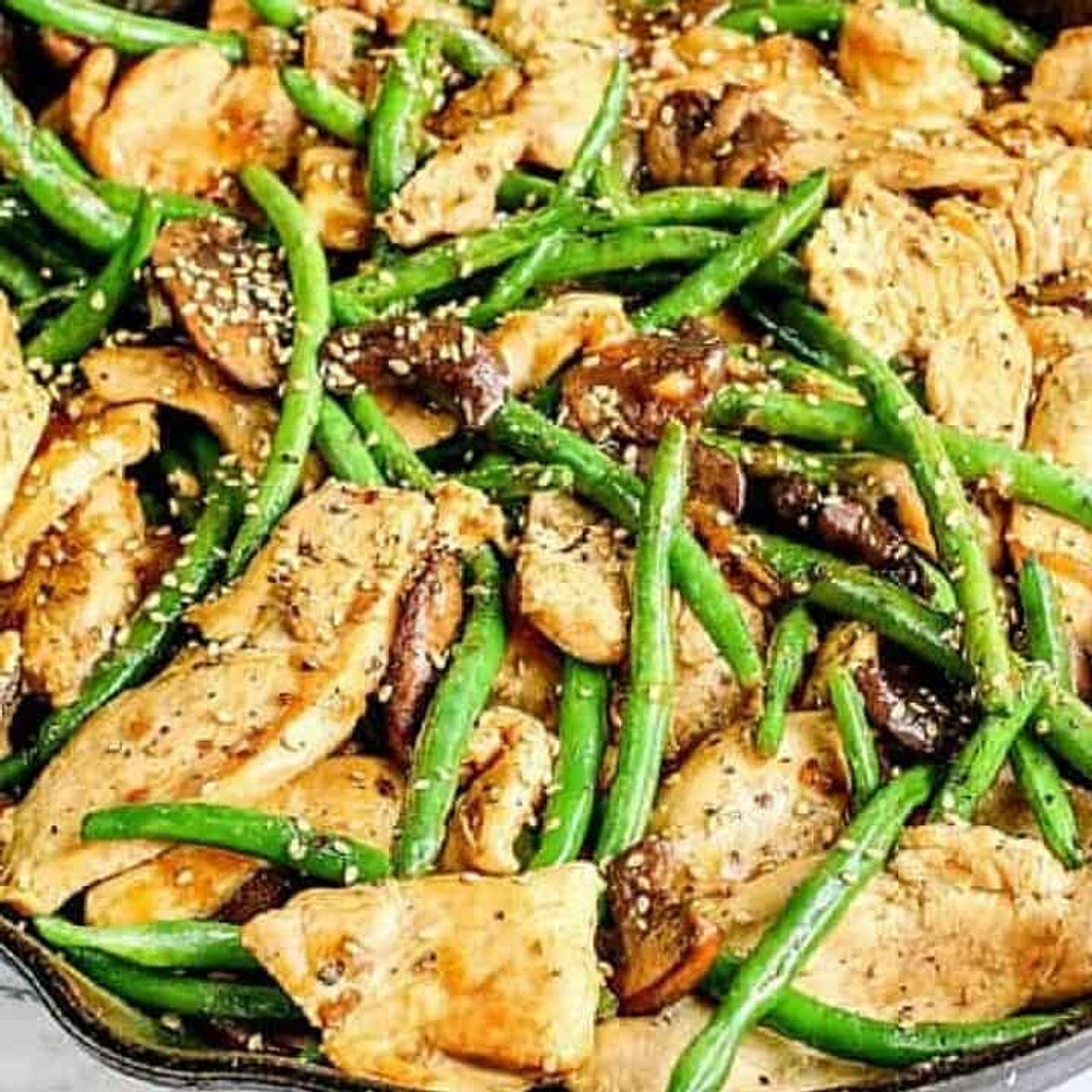 Keto Green Bean and Chicken Stir Fry