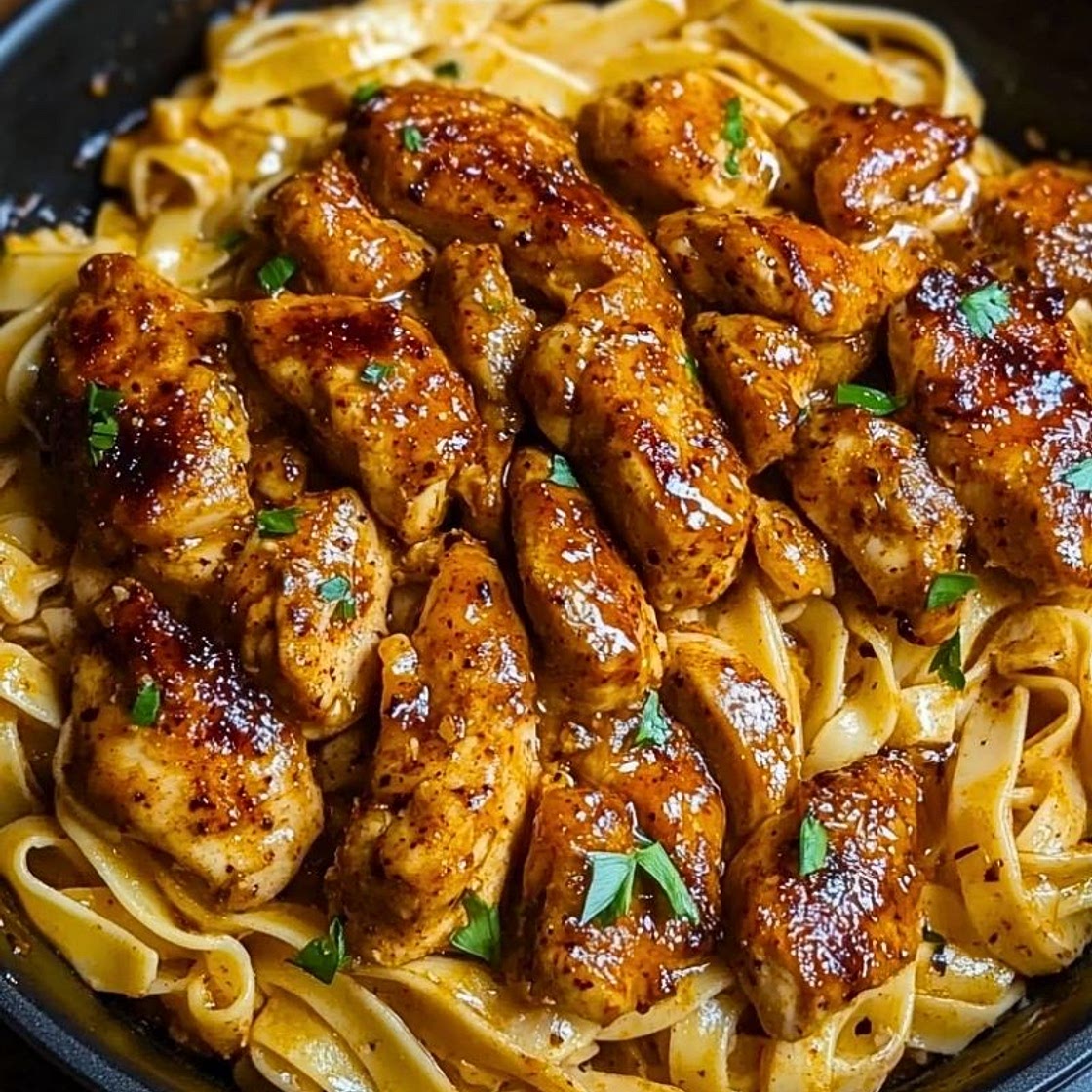 Spicy Cajun Honey Butter Chicken & Pasta
