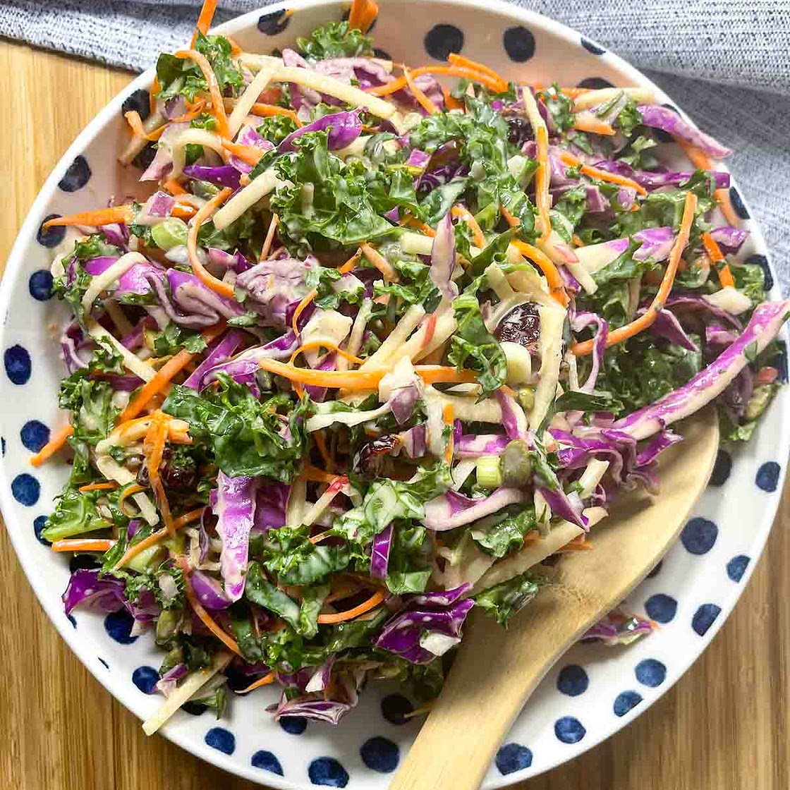 Kale Apple Slaw (No Mayo)
