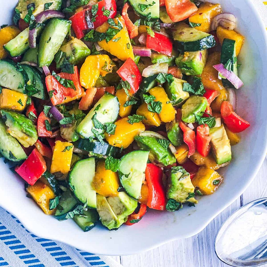 Mango Cucumber Salad With Avocado and Fresh Mint