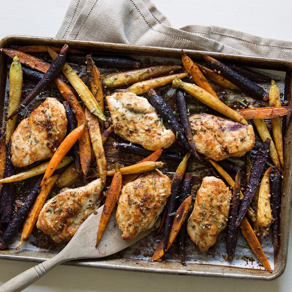 Sheet Pan Sticky Molasses Chicken