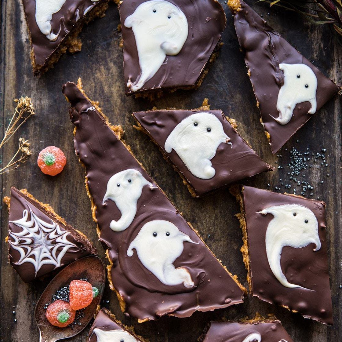 BOO! Chocolate Peanut Butter Bars