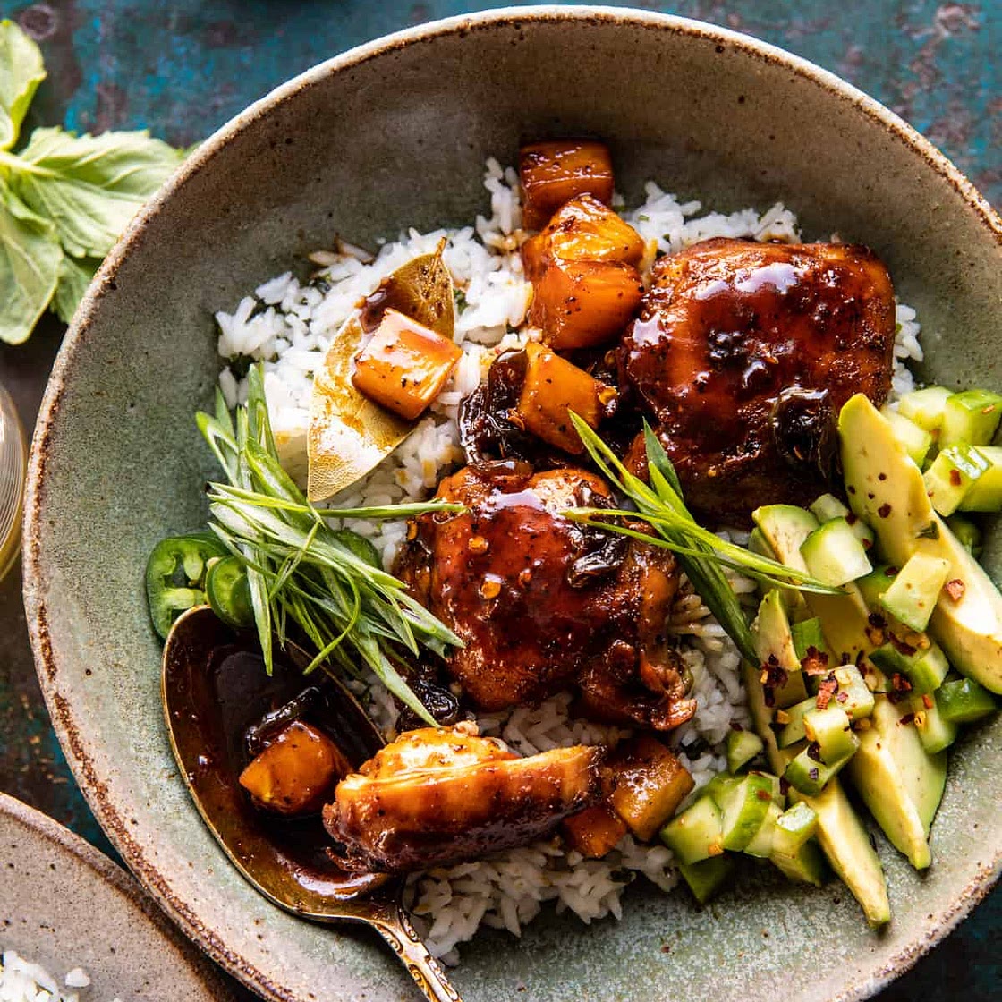 Skillet Chicken Adobo with Coconut Rice