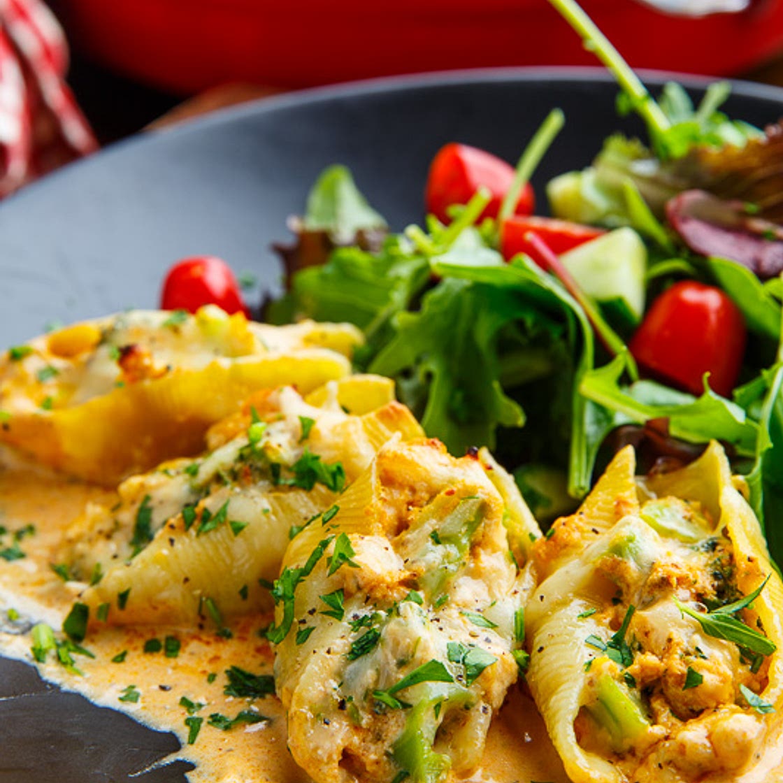 Cajun Chicken Alfredo Stuffed Shells