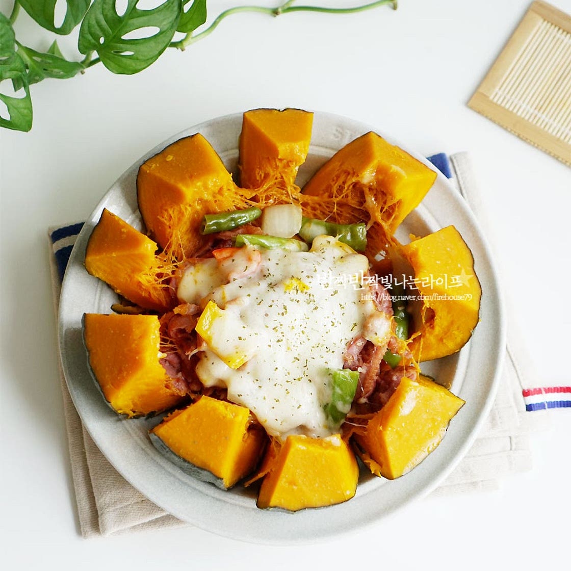 단호박 오리찜 꿀조합 훈제오리 단호박찜