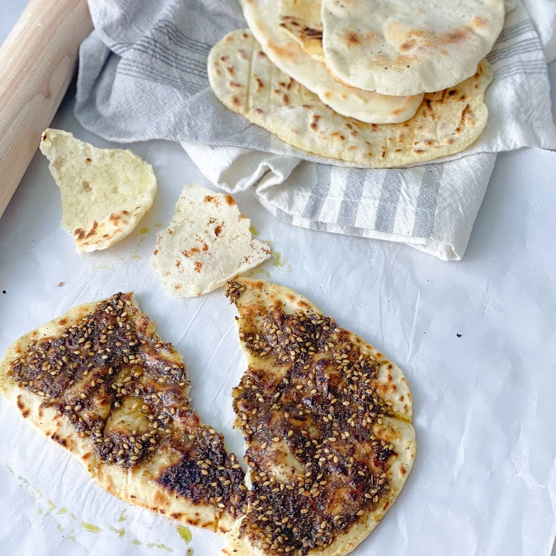 Gluten-Free Zaatar Flat Bread (No Yeast)
