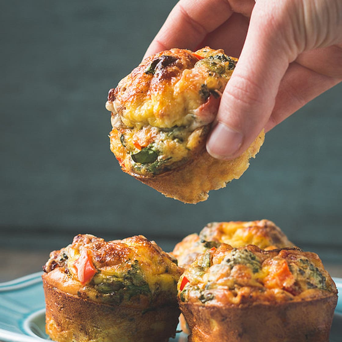 Crustless Mini Quiche (single serving breakfast muffins)