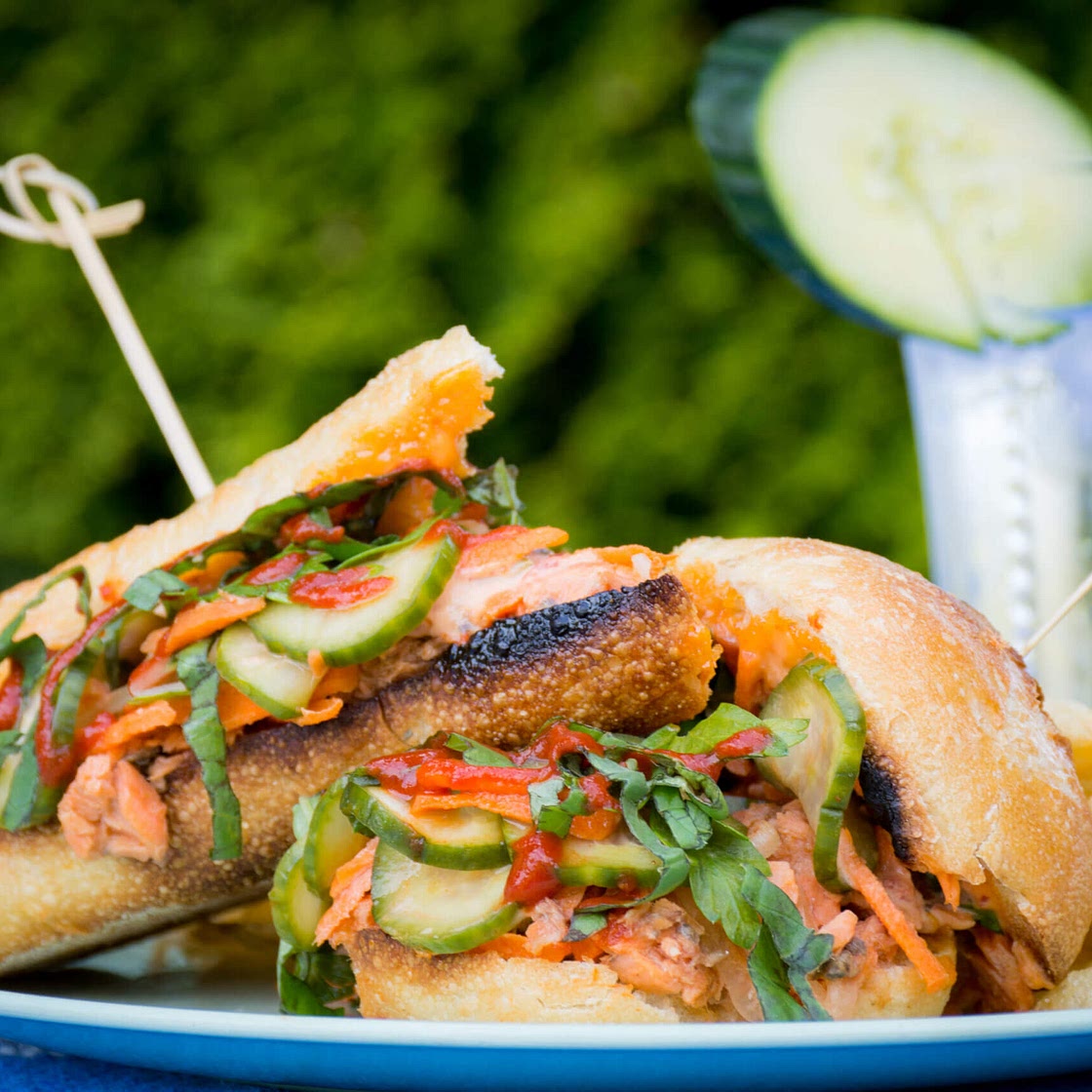 Salmon Bahn Mi Sandwich