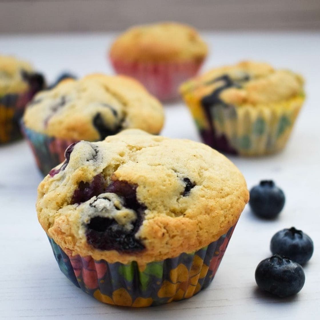 Vegan Blueberry Ginger Muffins