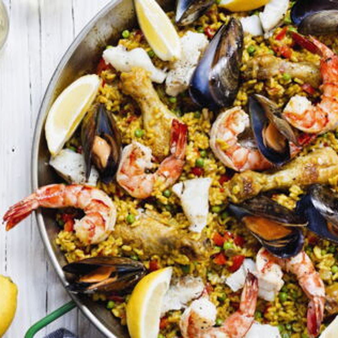 Paella facile poulet et fruits de mer