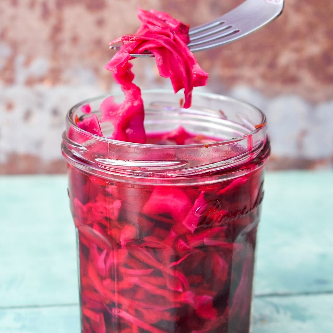 Easy Quick Pickled Cabbage for Tacos or Sandwiches