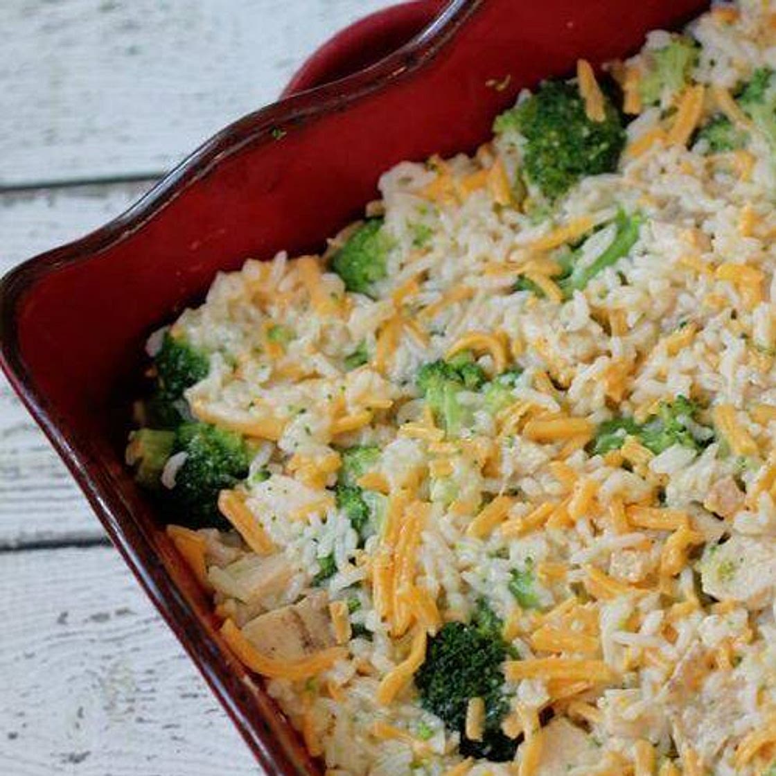 Cheesy Broccoli Chicken & Rice Recipe Freezer Meal!