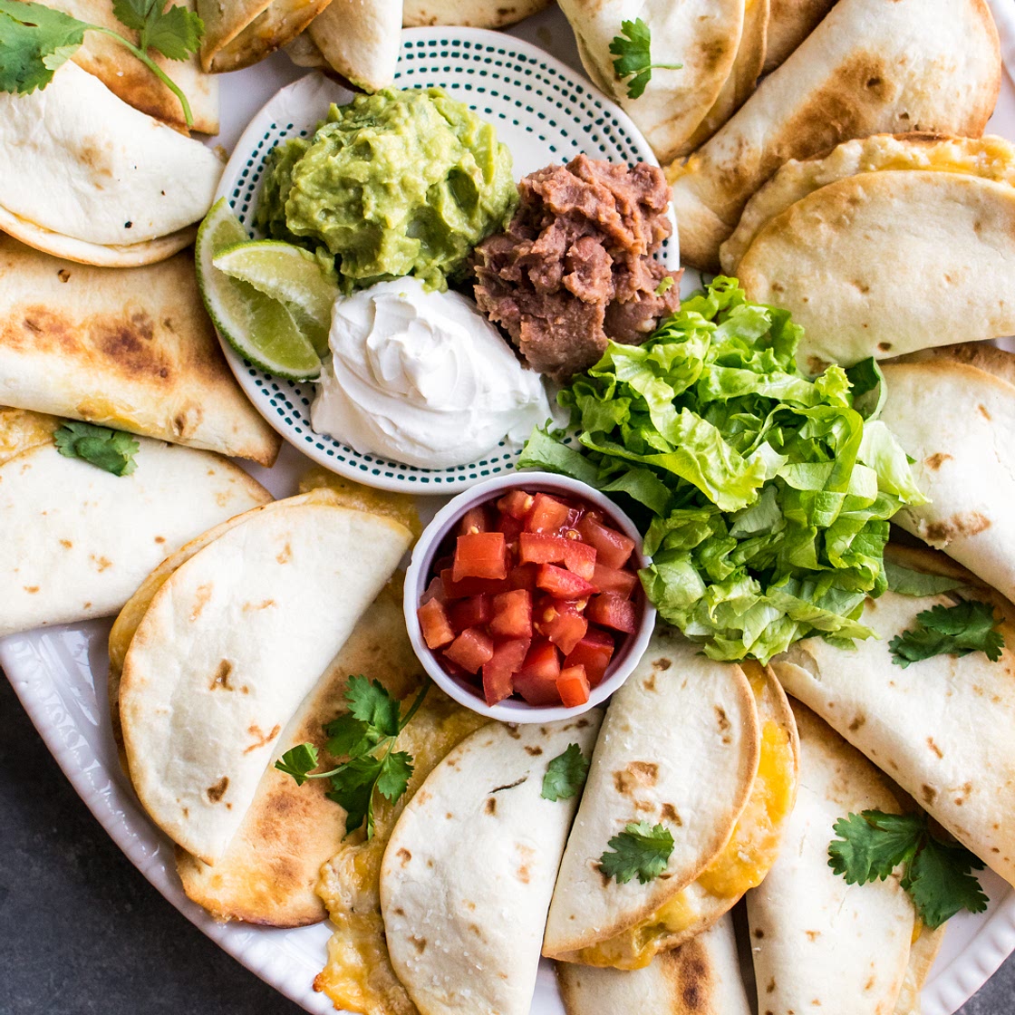 Mini Green Chile Chicken Quesadillas