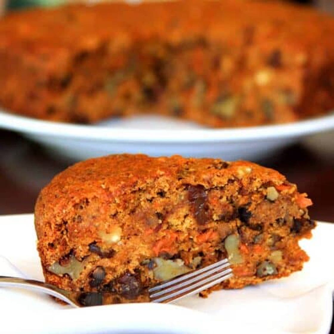 Sugar Free, Fat Free Vegan Carrot Cake
