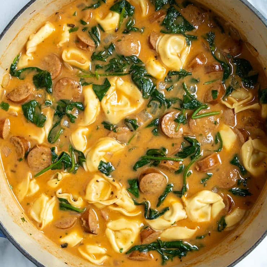 Creamy Cajun Tortellini Soup