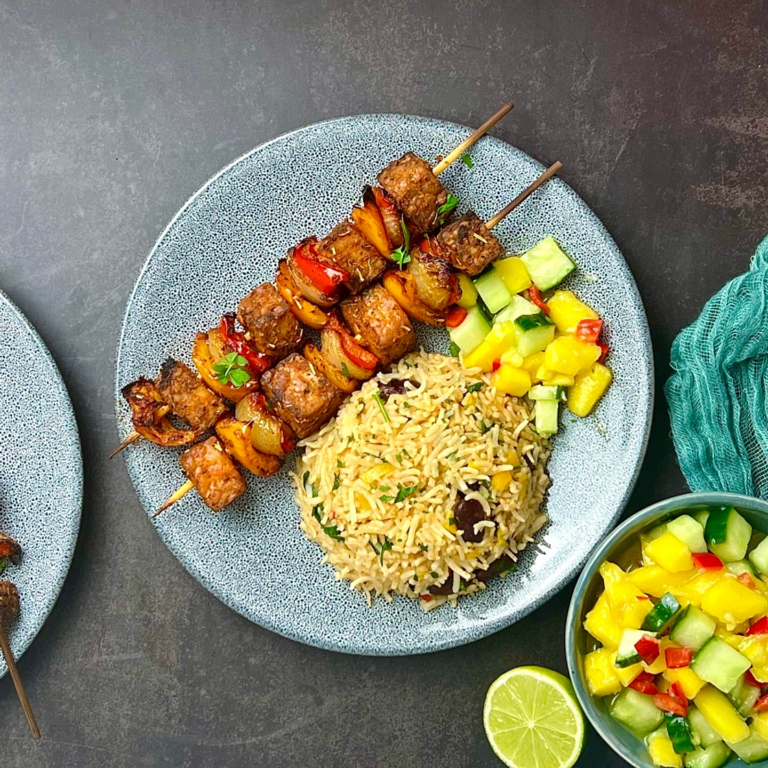 St. Lucian Style Tempeh Skewers