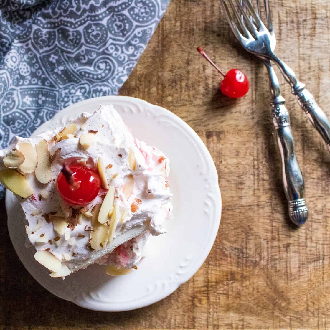 Cherry Almond Poke Cake