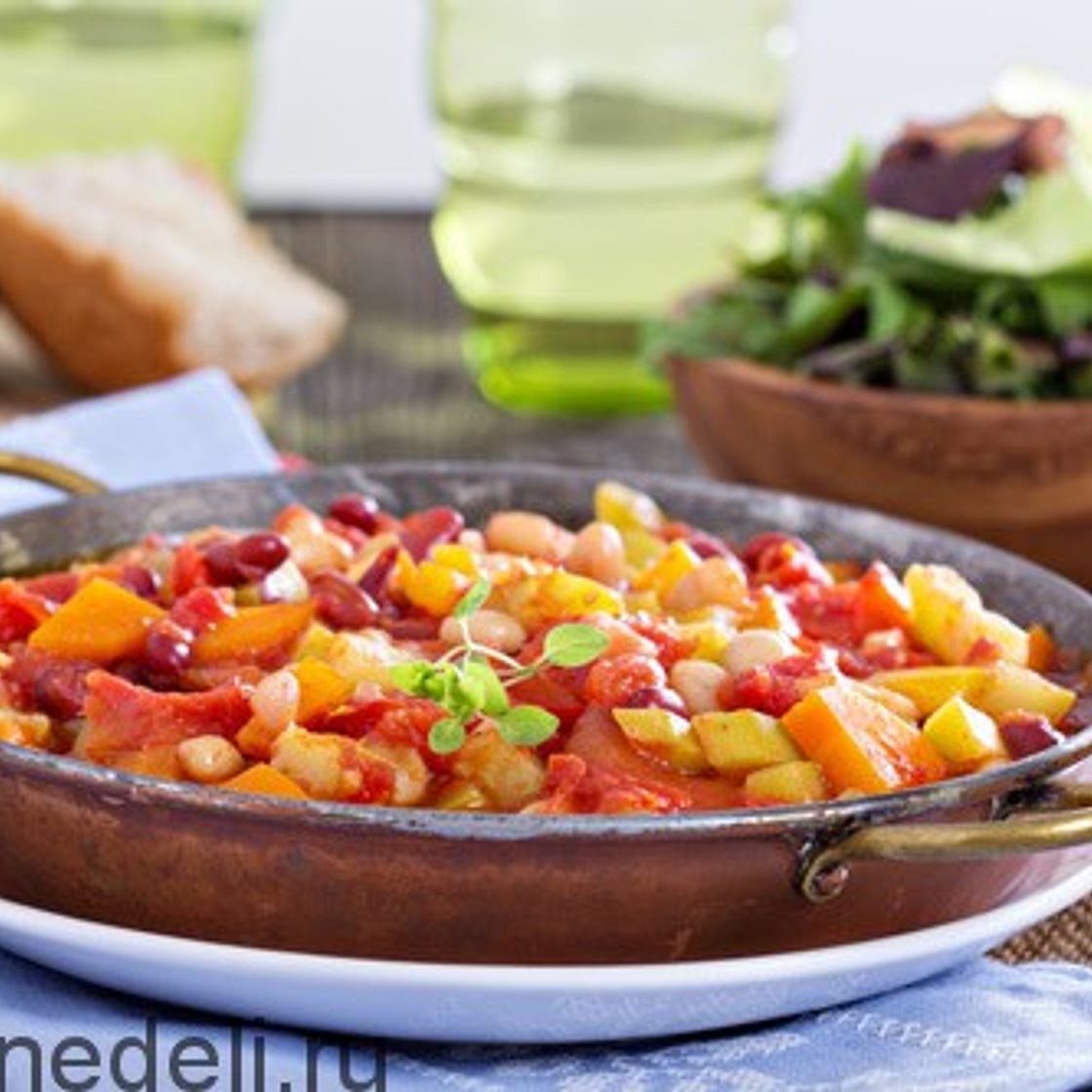 Овощное рагу с фасолью