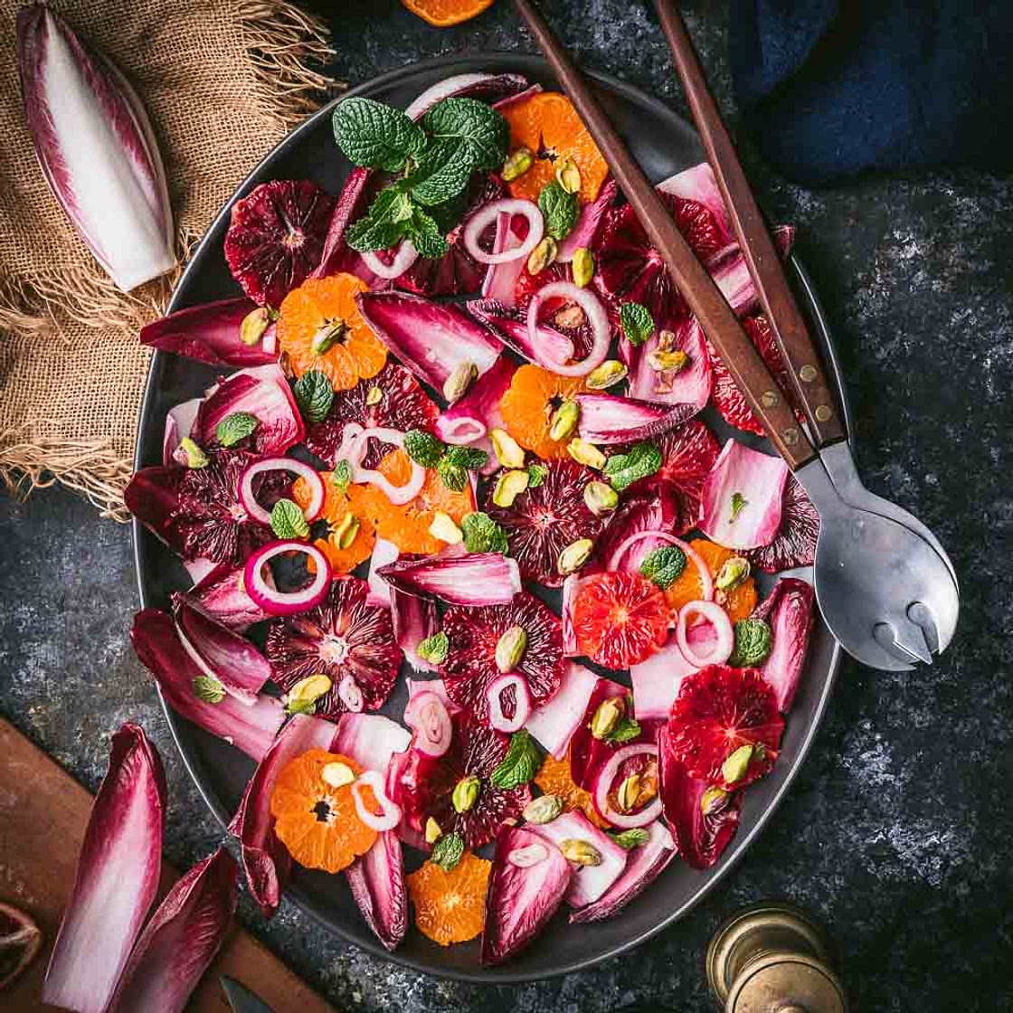 Blood Orange and Endive Salad with Pickled Red Onions