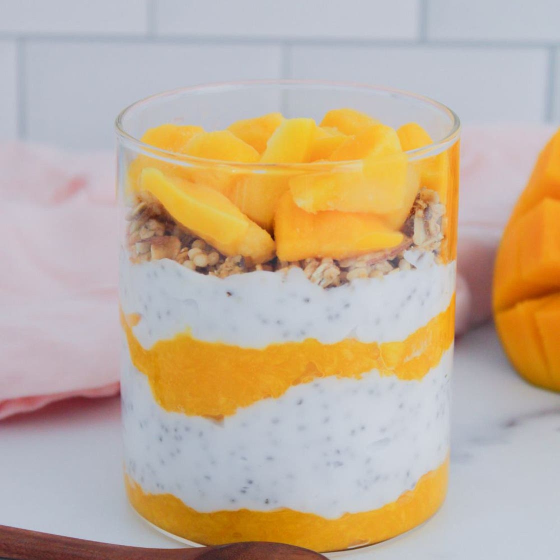 Mango Chia Yogurt Pudding