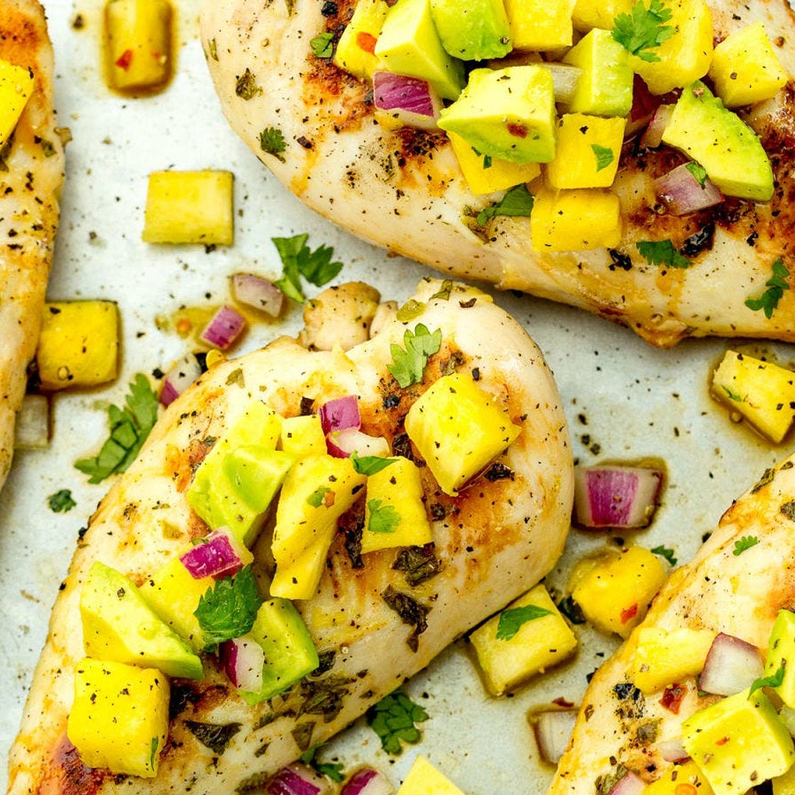 Pineapple Salsa Grilled Chicken