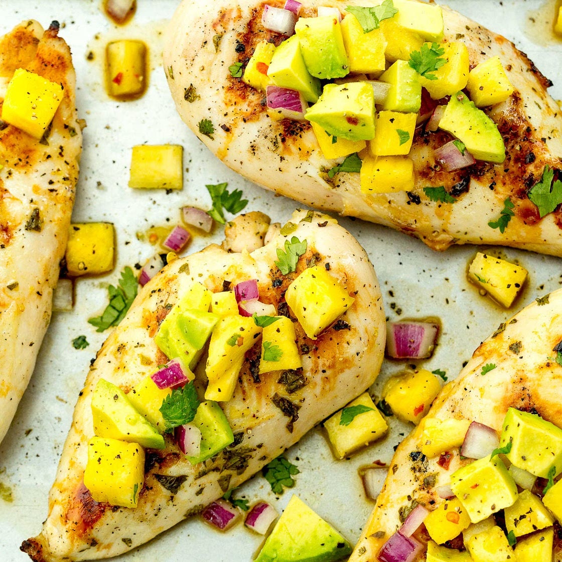 Pineapple Salsa Grilled Chicken