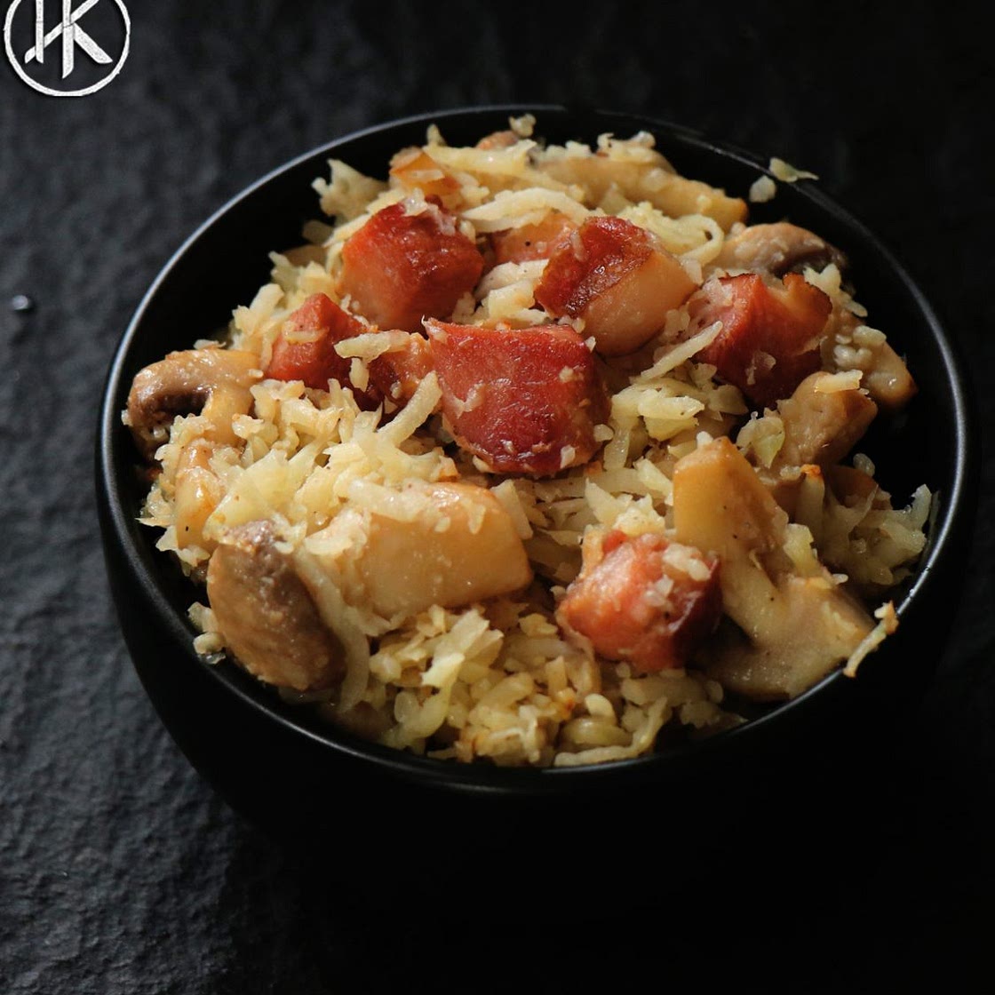 Keto Fried Rice (Bacon & Mushroom)