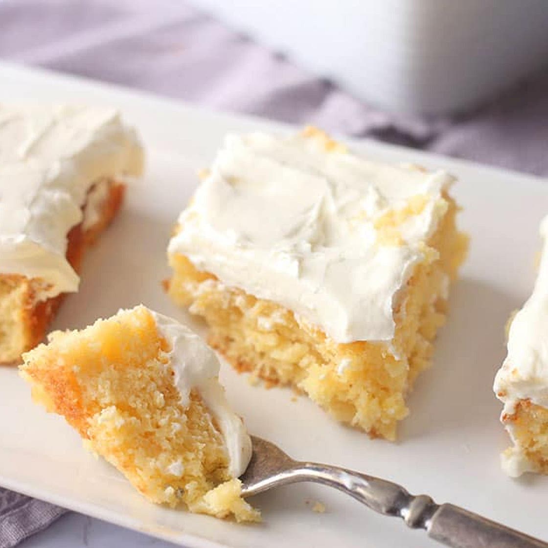 Pineapple Sheet Cake with Cake Mix