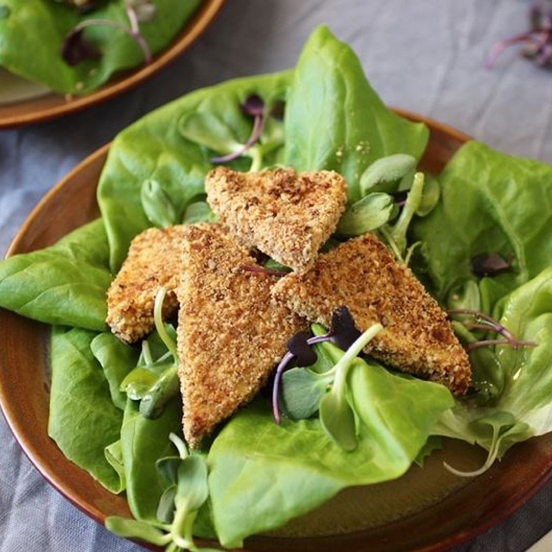 Spiced Hazelnut Crusted Tofu