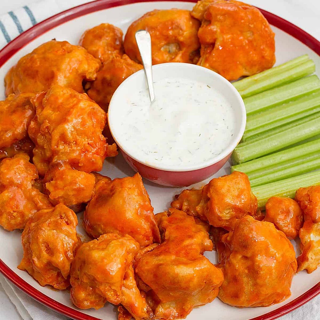 Vegan Wings ~ Buffalo Cauliflower Wings
