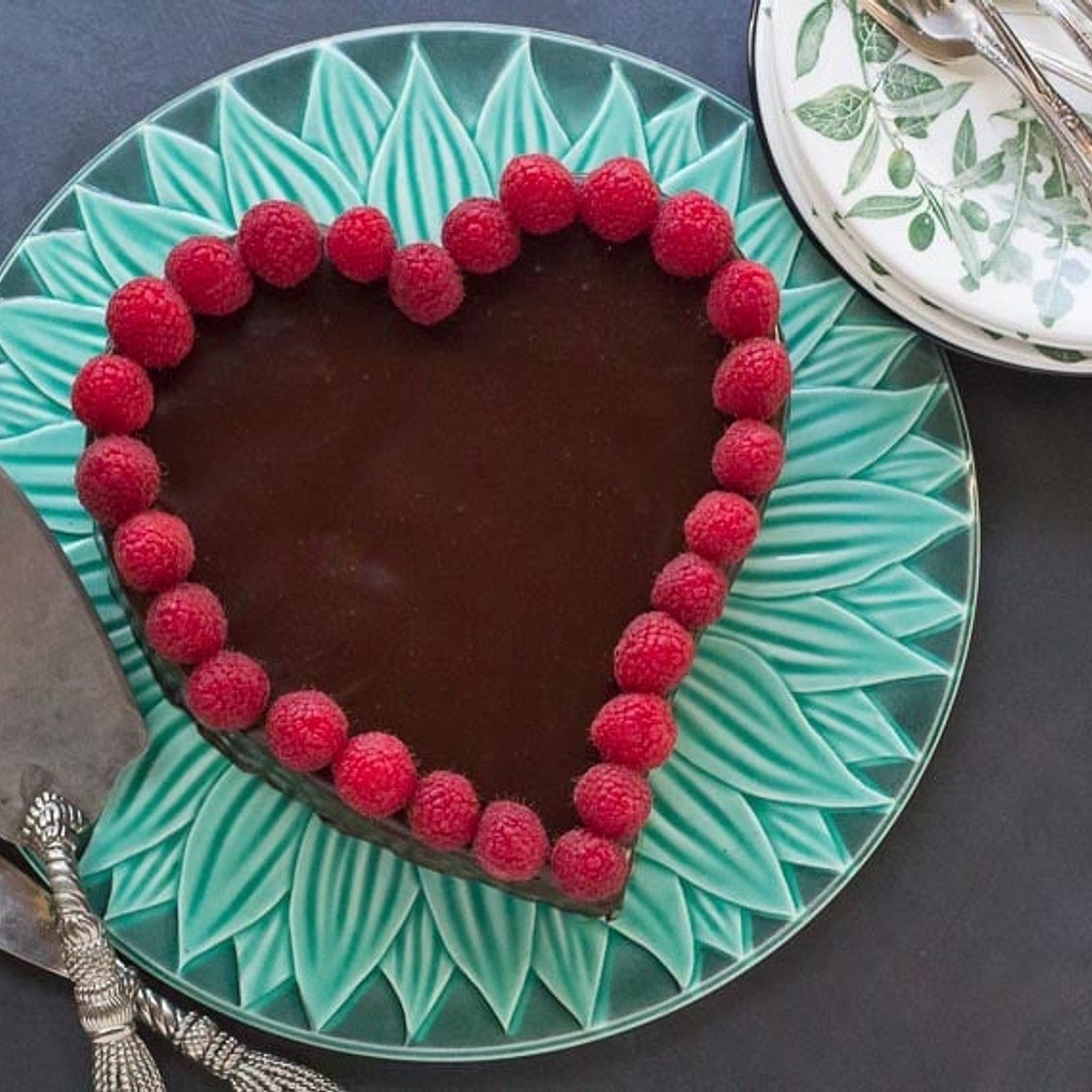 Low FODMAP Raspberry Chocolate Truffle Cake