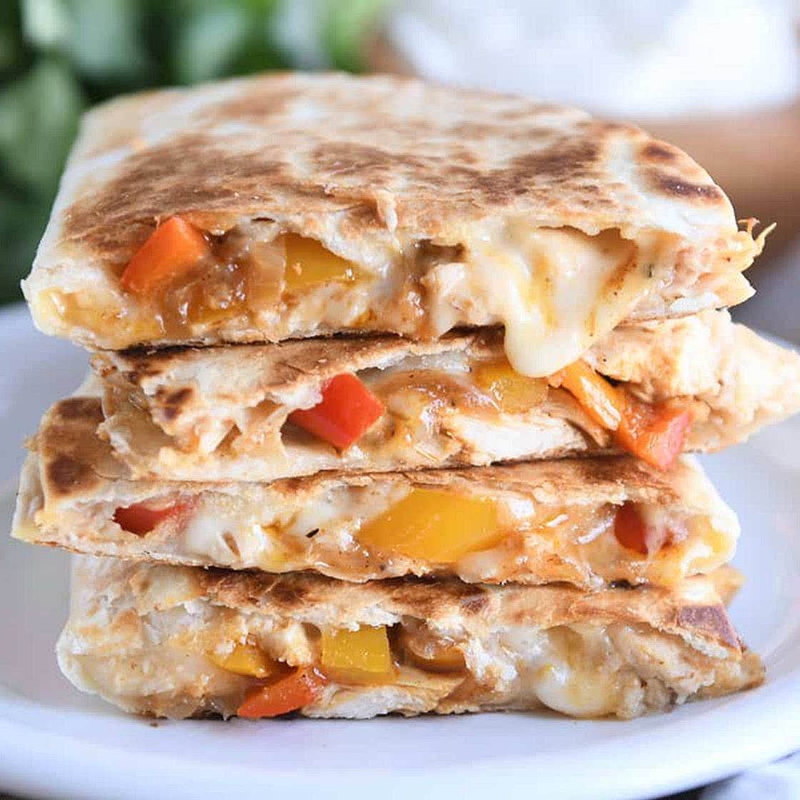 The Best Chicken Quesadillas