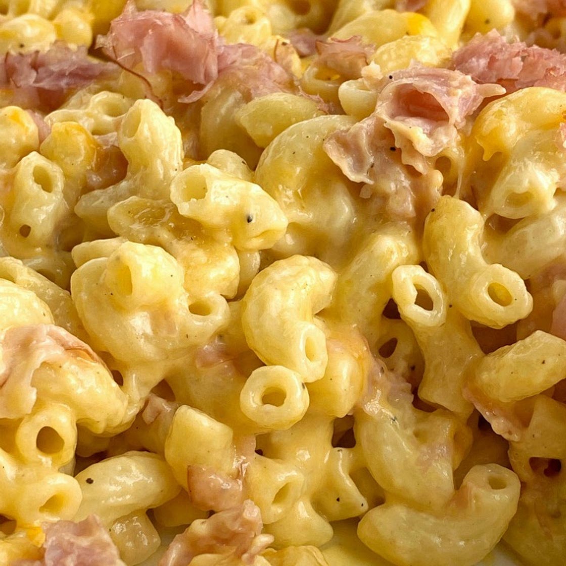 Macaroni & Cheese Ham Casserole