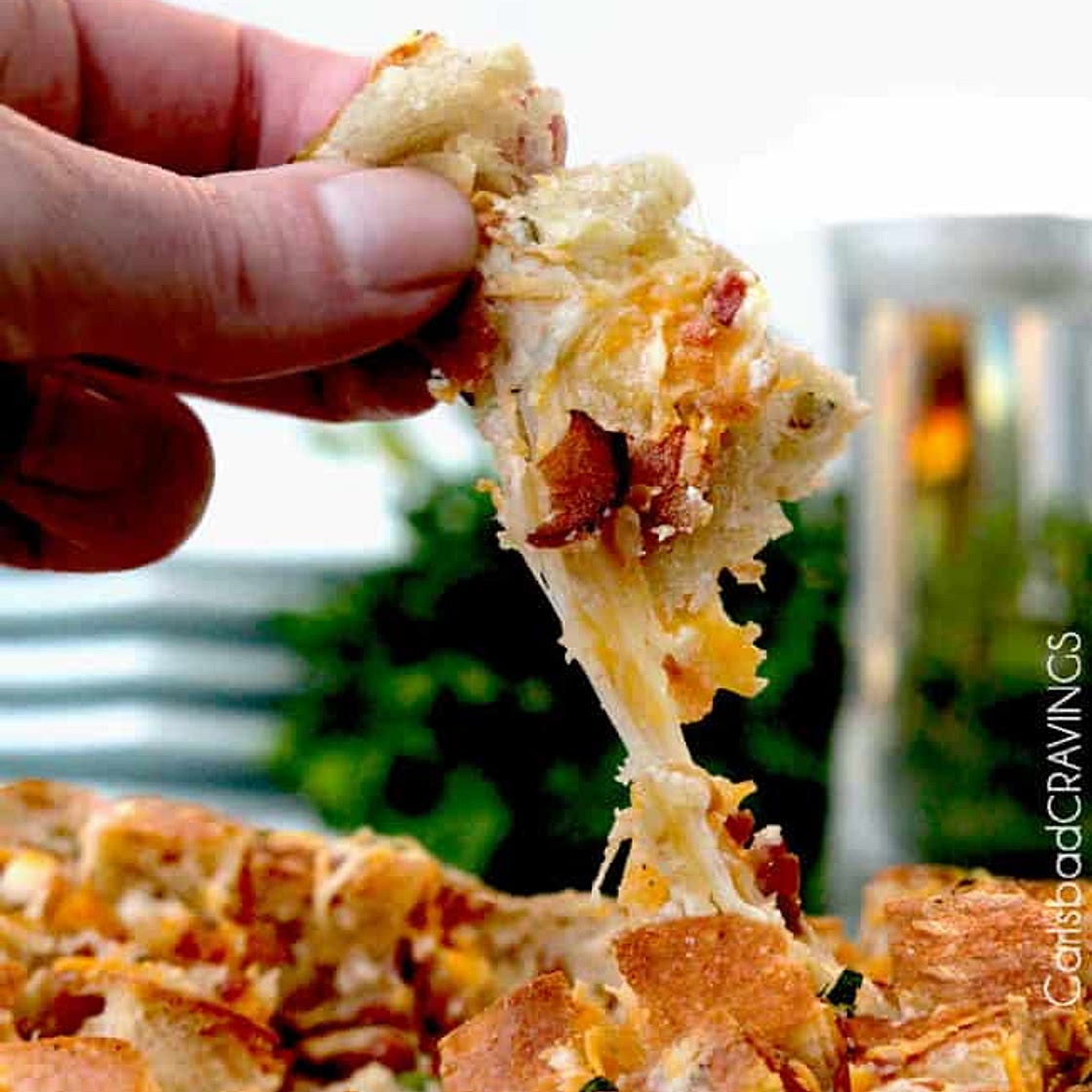 Bacon Ranch Pepper Jack Pull Apart Bread