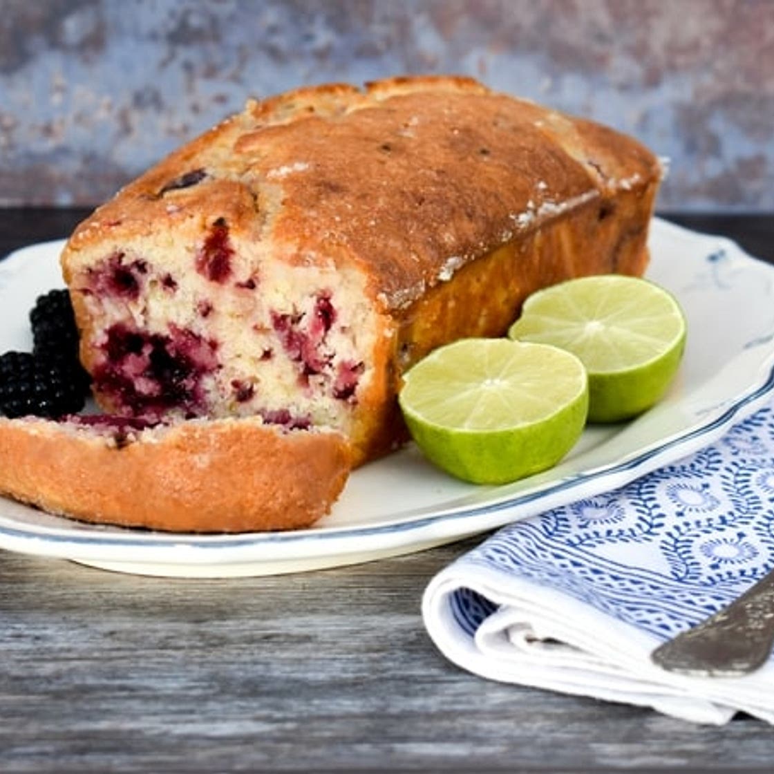 VEGAN BLACKBERRY LIME DRIZZLE LOAF CAKE