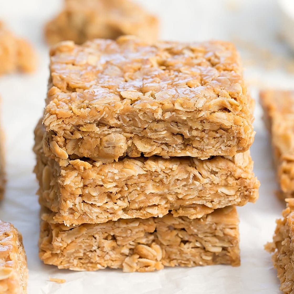 3 Ingredient No Bake Oatmeal Bars