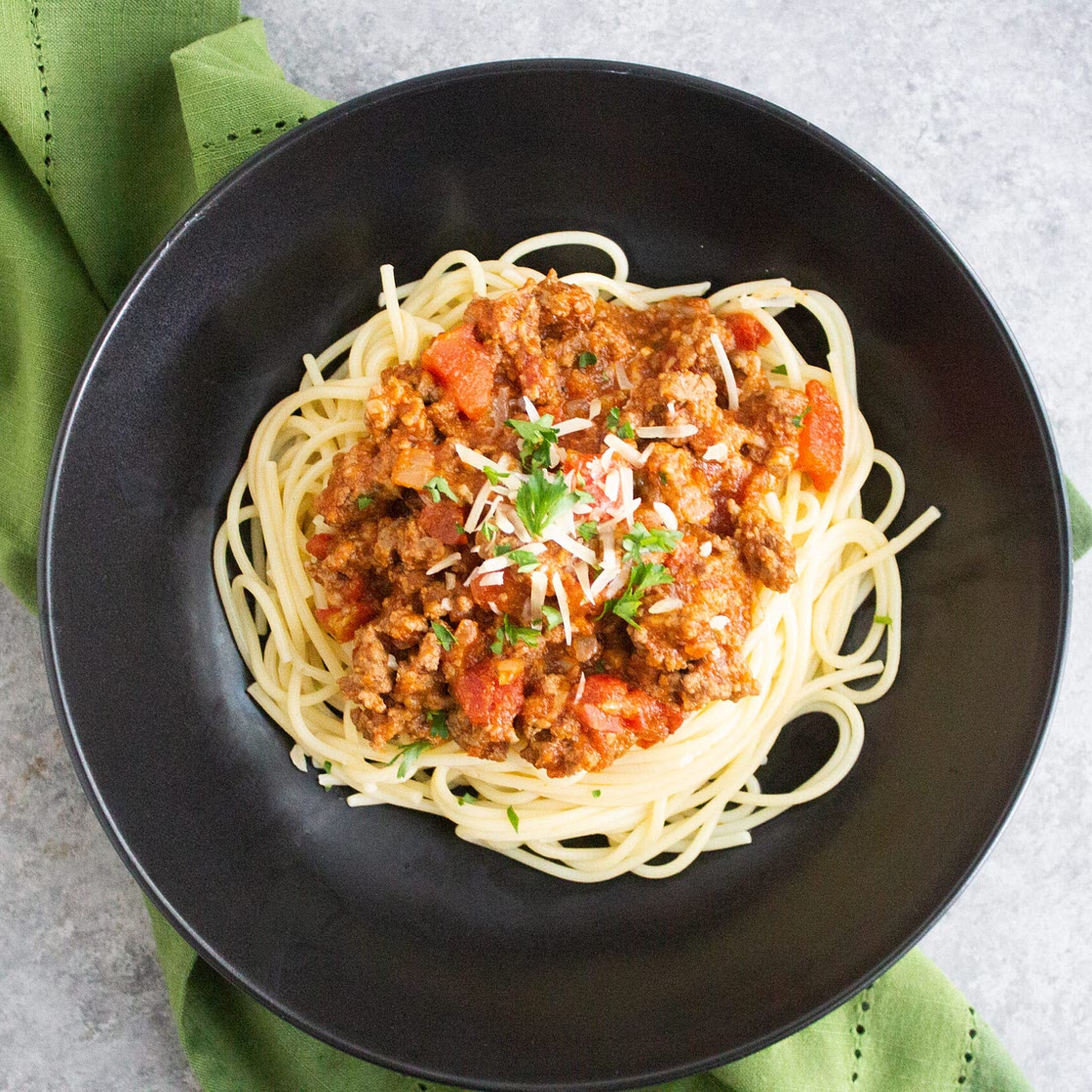 Doctored up Spaghetti Sauce (from a jar)