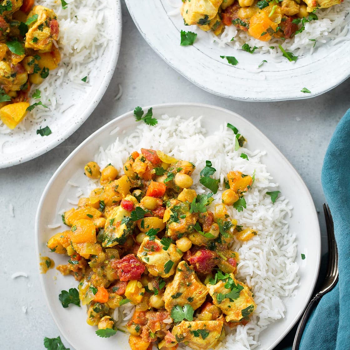 Slow Cooker Chicken and Chick Pea Tagine