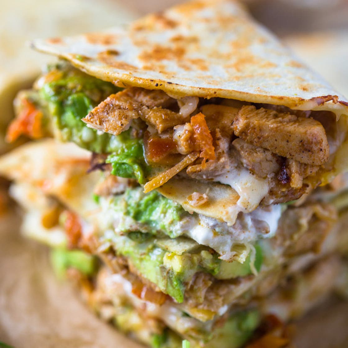 Chicken Avocado Quesadillas