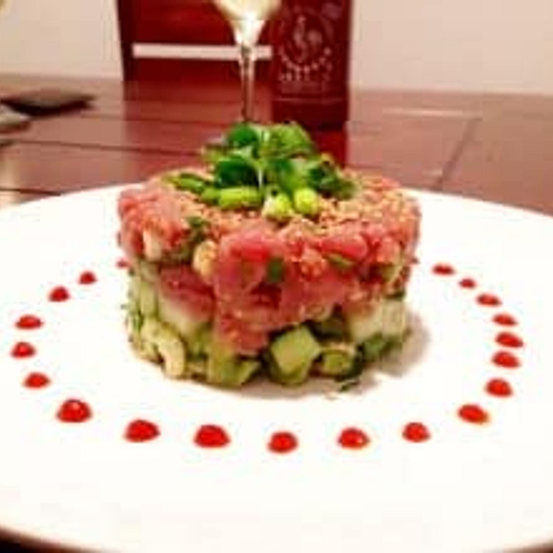 Tuna Tartare in sesame ginger sauce