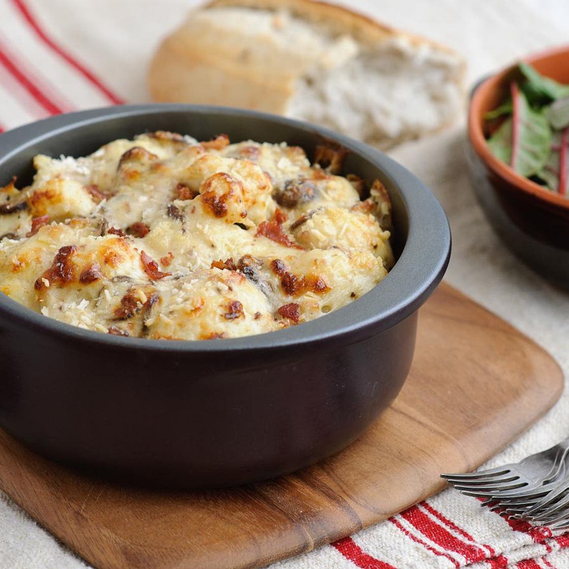 Perfect cauliflower cheese with bacon